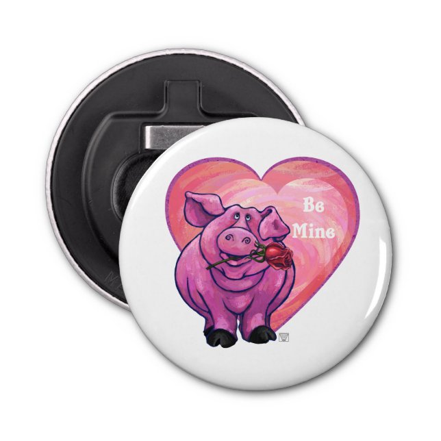 Pig Valentine's Day Bottle Opener (Front)