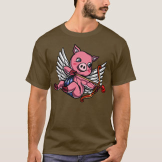 Pig Valentines Day Cupid T-Shirt