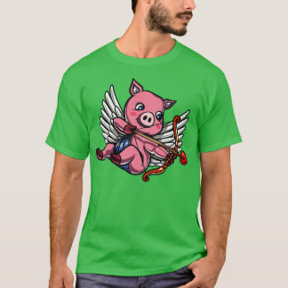 Pig Valentines Day Cupid T-Shirt