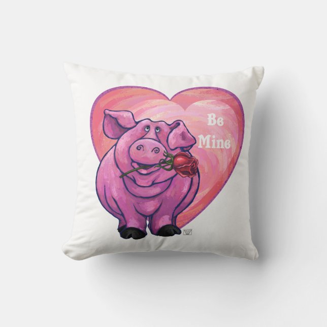 Pig Valentine's Day Cushion (Front)