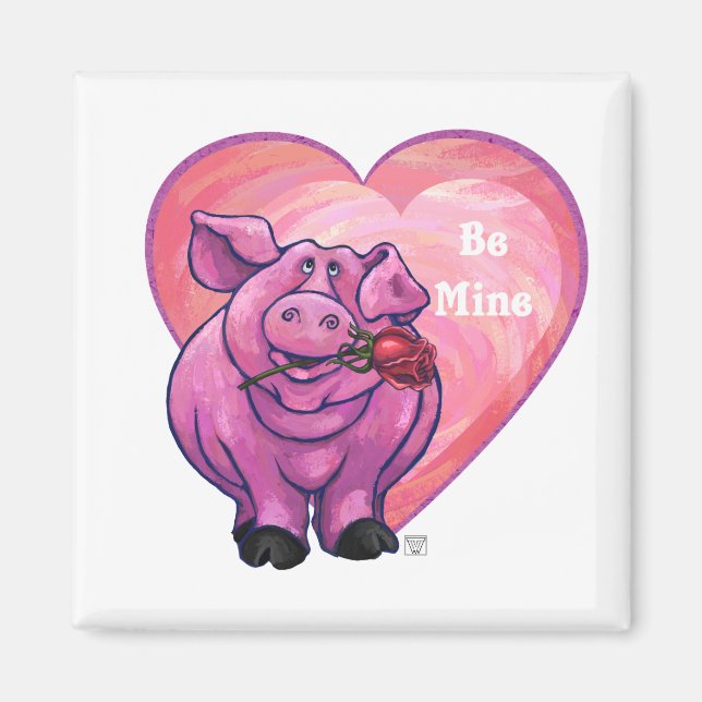 Pig Valentine's Day Magnet (Front)