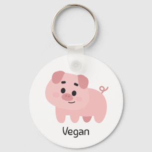 Pig Vegan Key Ring