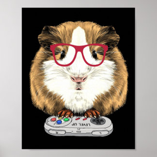 Pig Video Game Wildlife Animal Guinea Pig Gamers 1 Poster