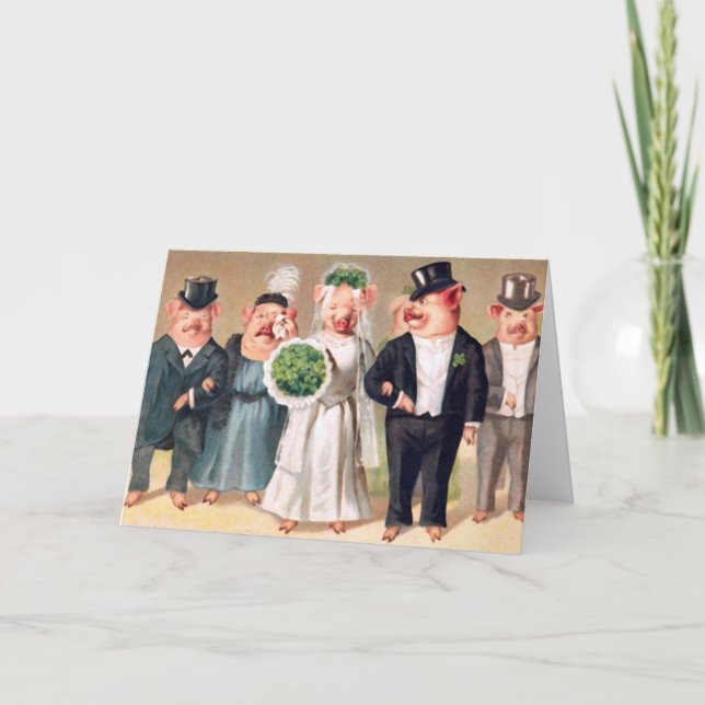 Pig Wedding Card (Front)