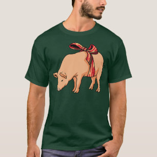 Pig With A Bacon Bow - BBQ Barbecue Breakfast Baco T-Shirt