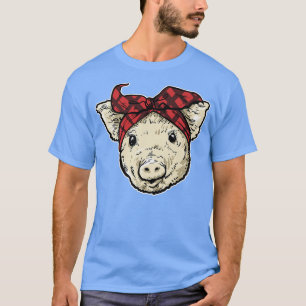 Pig With Bandanna Pigs Farmer Premium T-Shirt