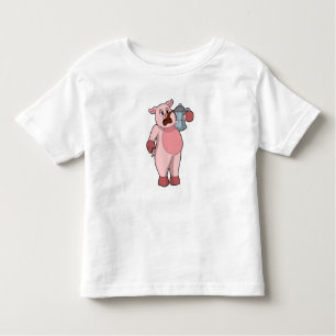 Pig with Coffee pot Toddler T-Shirt