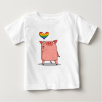 Pig With Rainbow Balloon