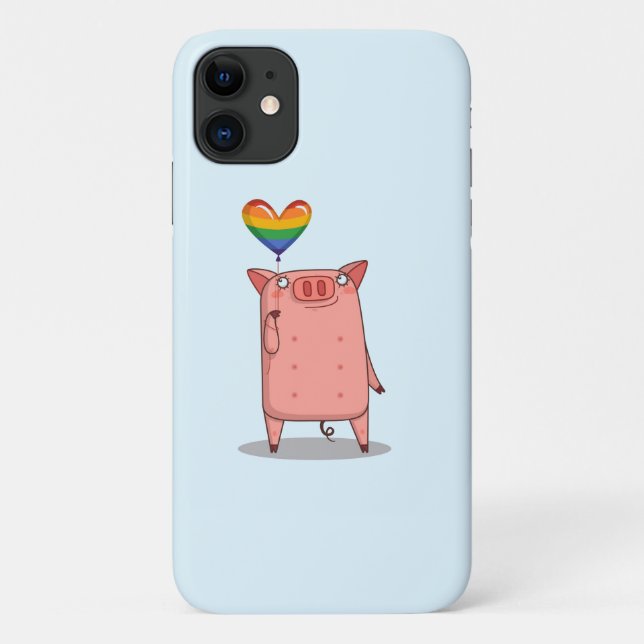 Pig With Rainbow Balloon Case-Mate iPhone Case (Back)