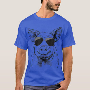 Pig with Sunglasses Farm Animal T-Shirt