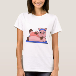 Pig Yoga Fitness Gymnastics T-Shirt