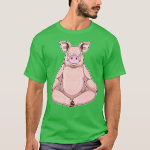 Pig Yoga Fitness Meditation T-Shirt