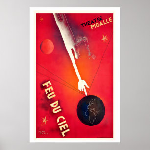 Pigalle Theatre Fire From Heaven929 Vintage Poster