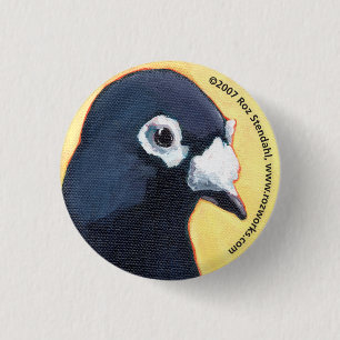 pigeon 3 cm round badge