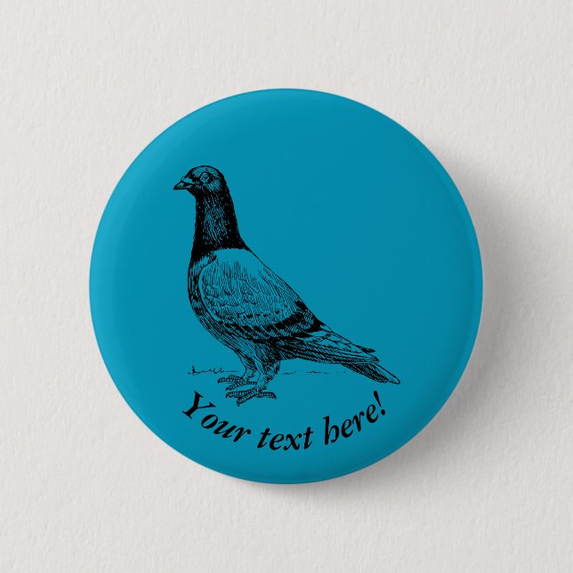 Pigeon 6 Cm Round Badge (Front)