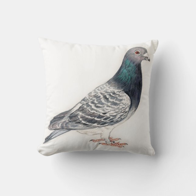 Pigeon Bird Art Pillow (Front)