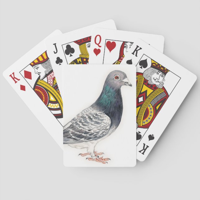 Pigeon Bird Art Playing Cards (Back)