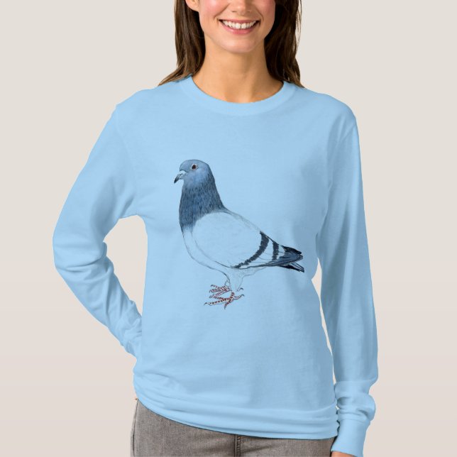 "Pigeon" Bird Art Women's Shirt (Front)