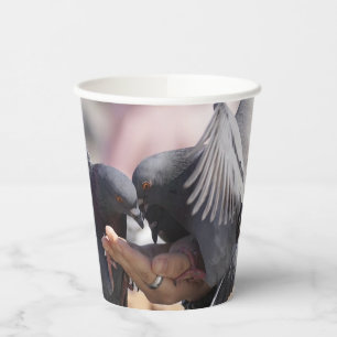 Pigeon Birds Colourful Wings Photo For Bird Lovers Paper Cups