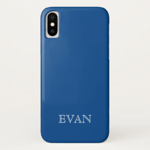 PIGEON BLUE Solid Colour Background iPhone X Case