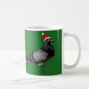 pigeon christmas coffee mug