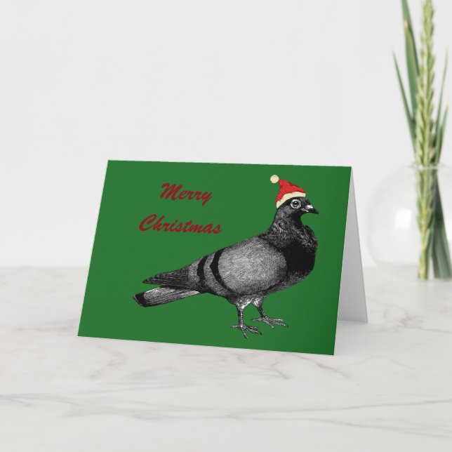 pigeon christmas holiday card (Front)