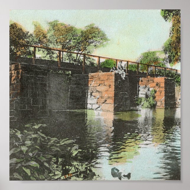 Pigeon Creek Aqueduct in Parkerford PA Poster (Front)