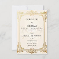 Pigeon Elegant Luxury Gold Wedding 