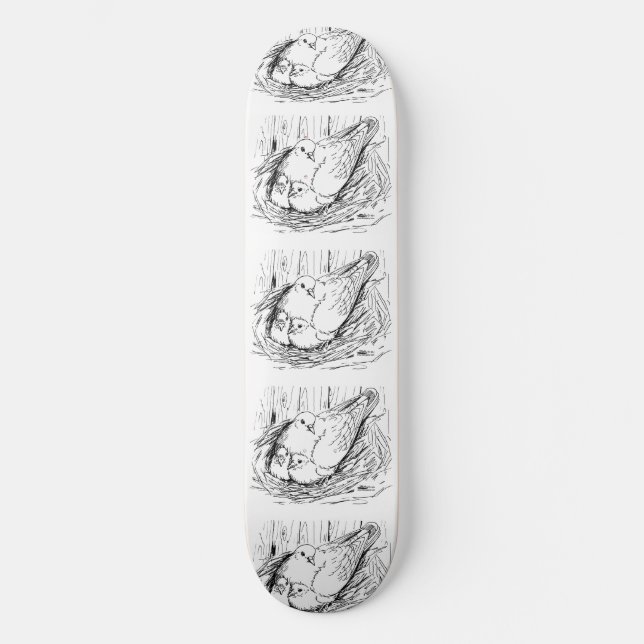 Pigeon Family Skateboard (Front)