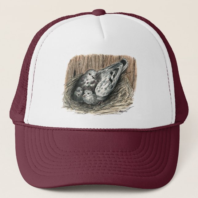 Pigeon Family Trucker Hat (Front)