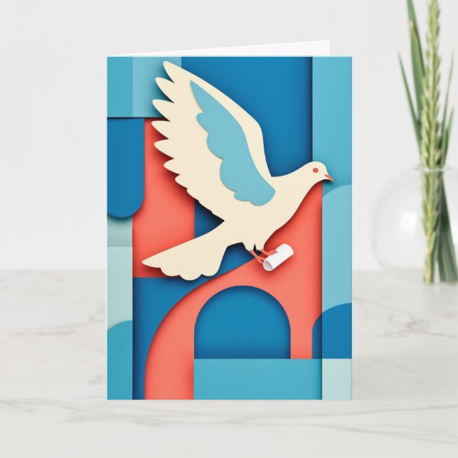 Pigeon Flight With Parchment Card (Front)