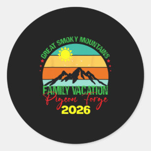 Pigeon Forge Great Smoky Mountains Family Vacation Classic Round Sticker