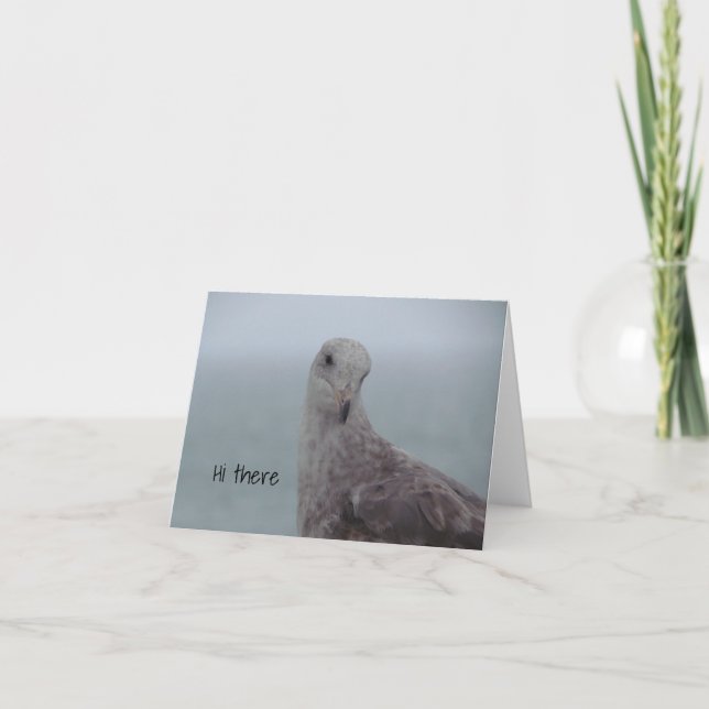 Pigeon "Hi there" Note Card (Front)