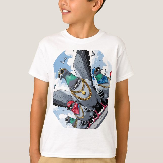 Pigeon Hood 3 T-Shirt (Front)