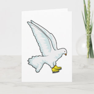 Pigeon Ice skating Ice skates Card