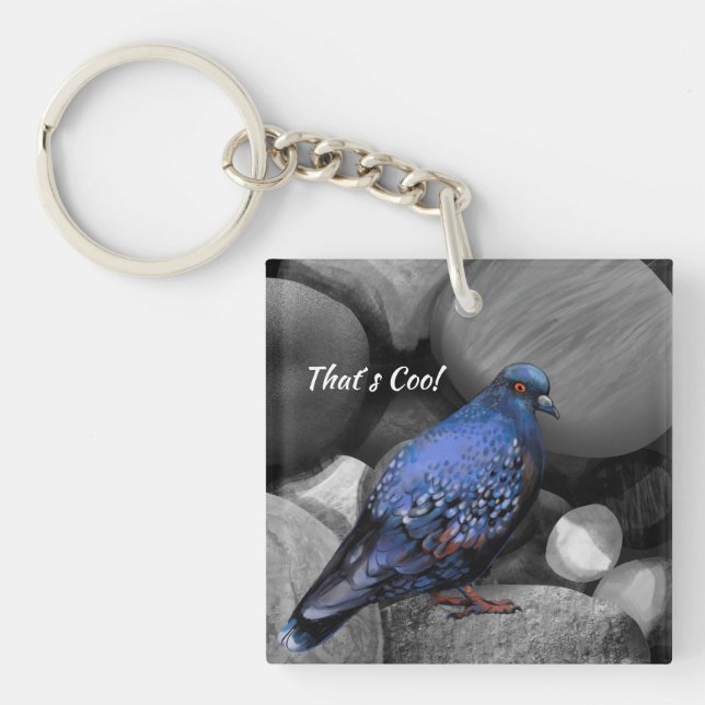pigeon  key ring (Front)