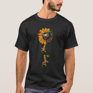 Pigeon Mum Cute Sunflower Pigeon Bird Lover Mother T-Shirt