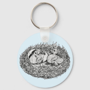 Pigeon Nest Babies Key Ring