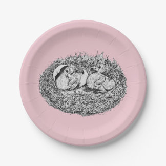 Pigeon Nest Babies Paper Plate
