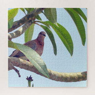 pigeon on a tree -painting jigsaw puzzle