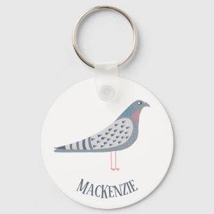 Pigeon Personalised Key Ring