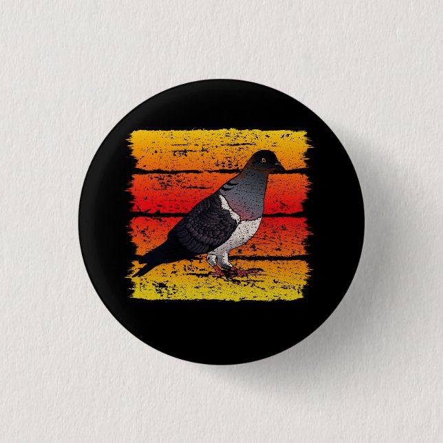 Pigeon - Pigeon Retro Gift 3 Cm Round Badge (Front)
