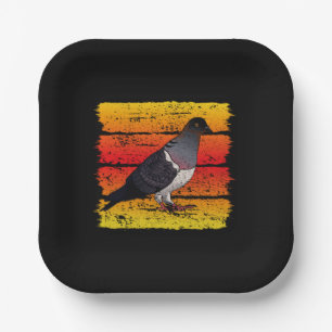 Pigeon - Pigeon Retro Gift Paper Plate