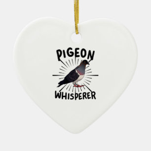 Pigeon - Pigeon Whisperer  Ceramic Tree Decoration