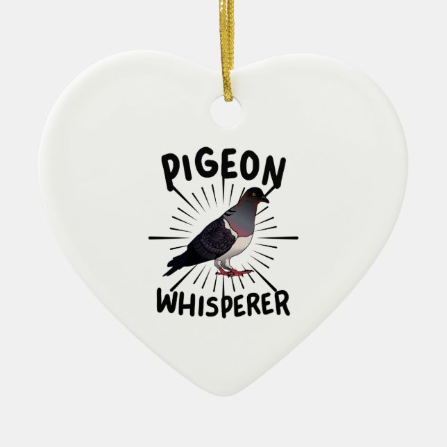 Pigeon - Pigeon Whisperer  Ceramic Tree Decoration (Front)