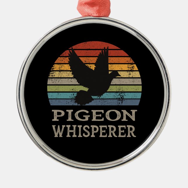 Pigeon - Pigeon Whisperer Metal Tree Decoration (Front)