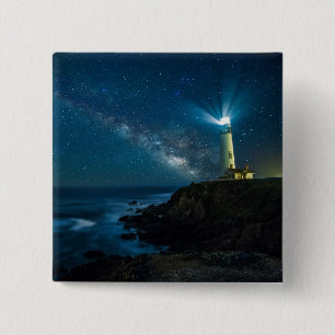 Pigeon Point Light Station, Ca 15 Cm Square Badge