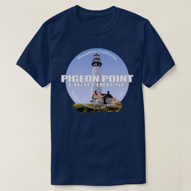 Pigeon Point Lighthouse 15 T-Shirt (Design Front)