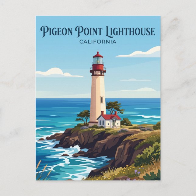 Pigeon Point Lighthouse California Postcard (Front)