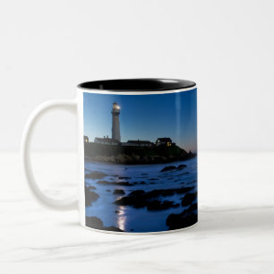 Pigeon Point Lighthouse Half Moon Bay, Ca Two-Tone Coffee Mug